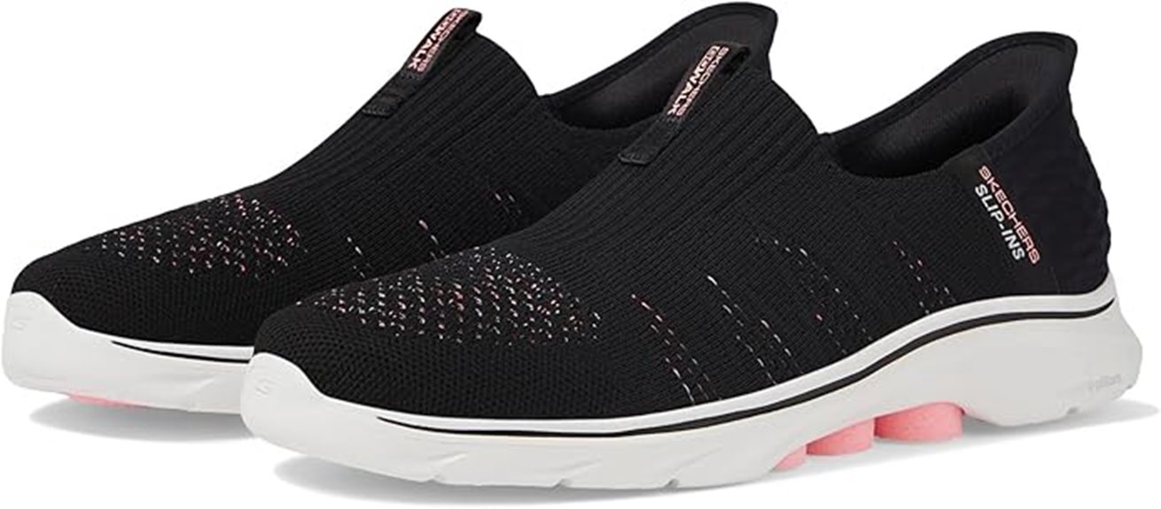 skechers slip on walking shoes