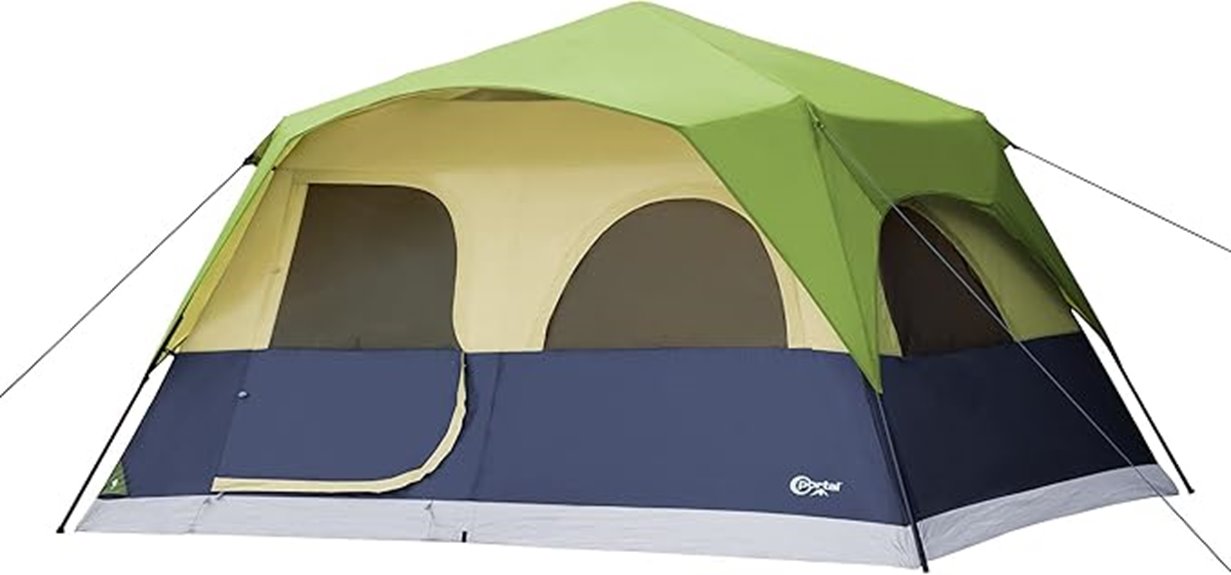 spacious family camping tent
