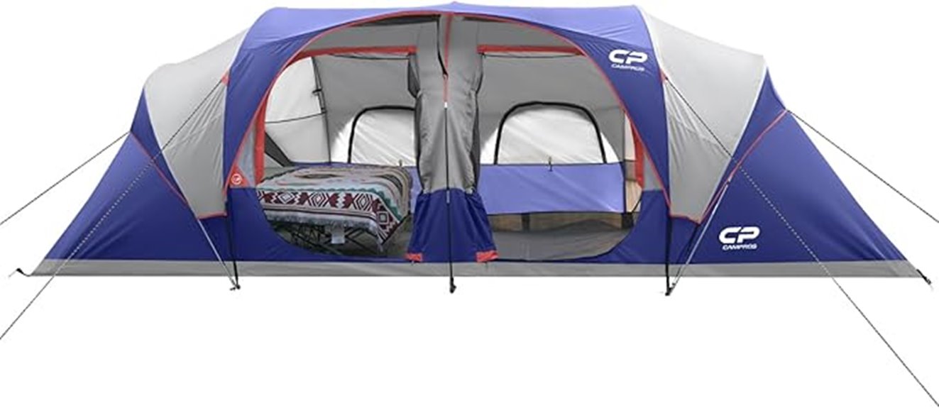 spacious family camping tent