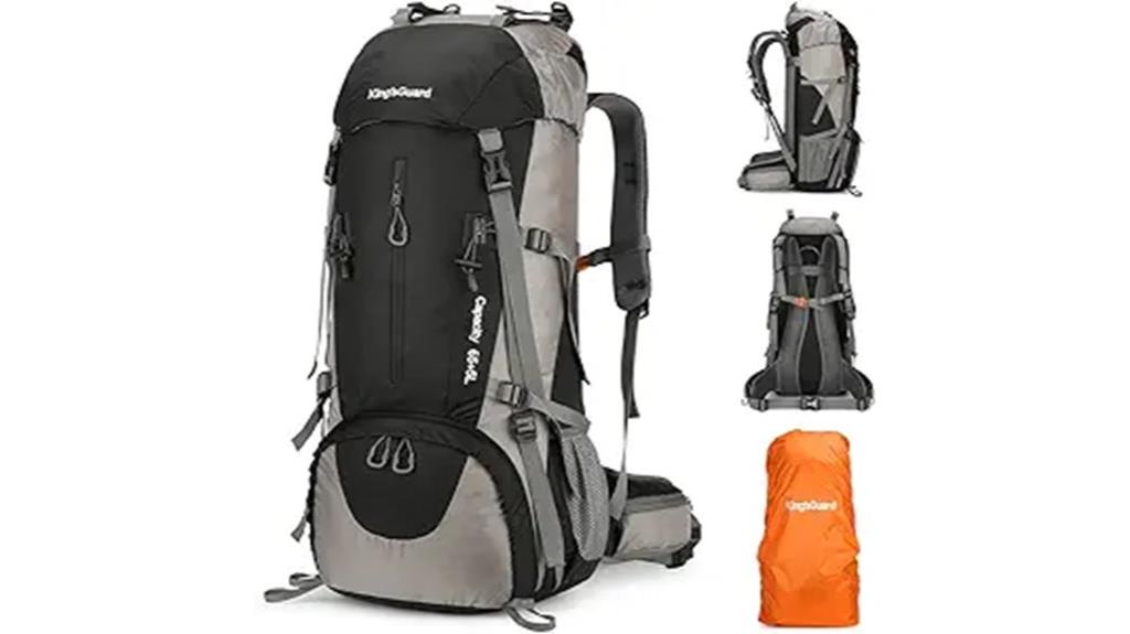 spacious hiking backpack included