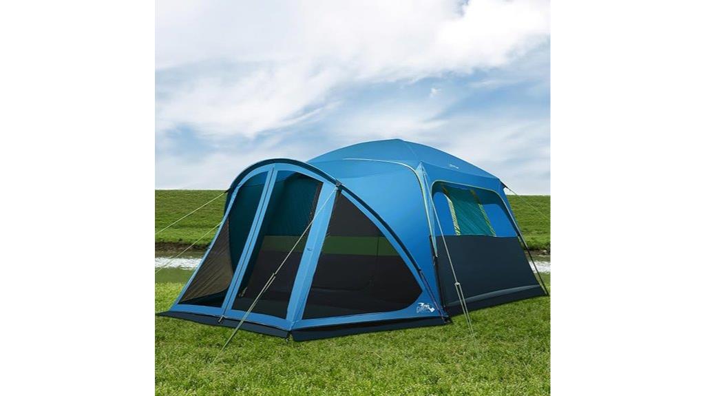 spacious tent with porch