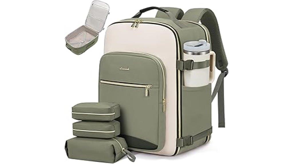 spacious travel backpack set