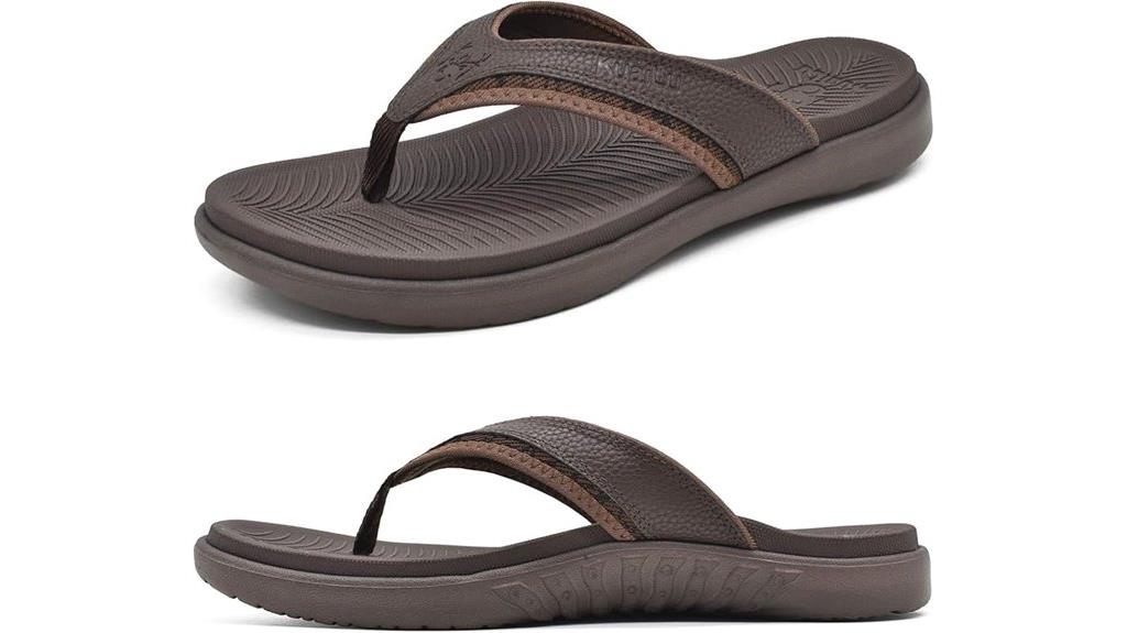 sporty flip flops support
