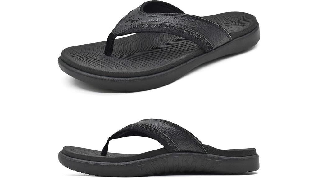 sporty flip flops with support