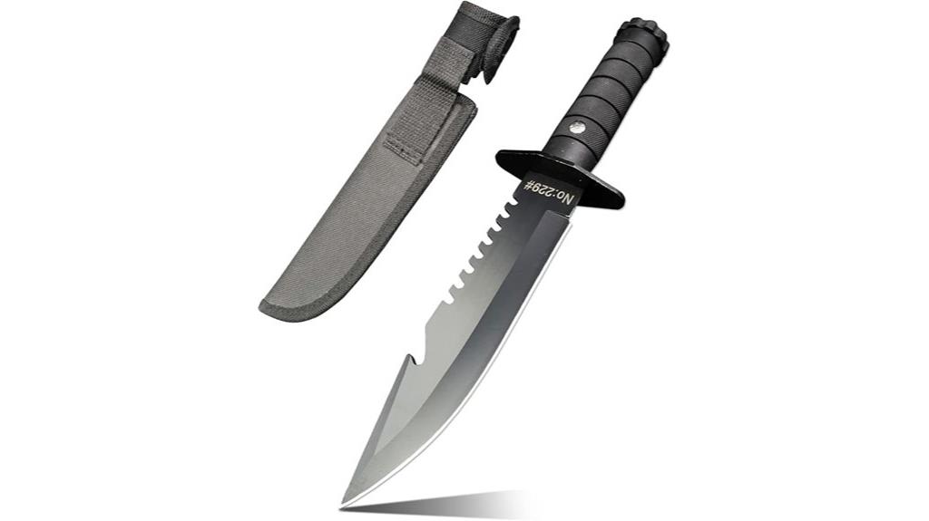 survival knife with sheath