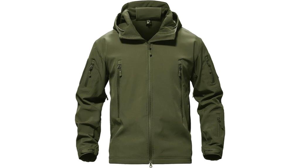 tactical rain jacket fleece