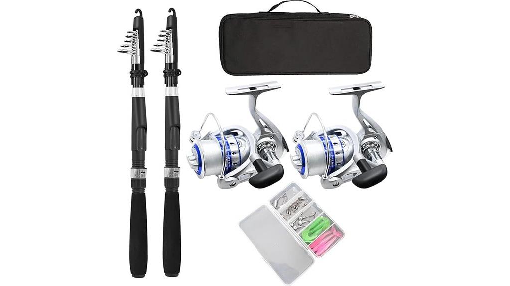 telescopic fishing rod set