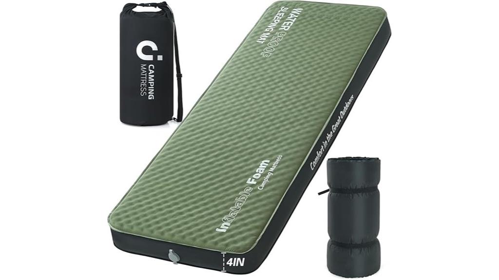 ultra thick inflating camping mattress