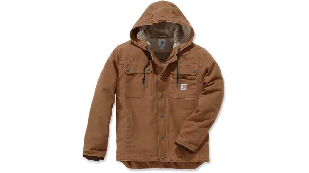 utility jacket with sherpa lining