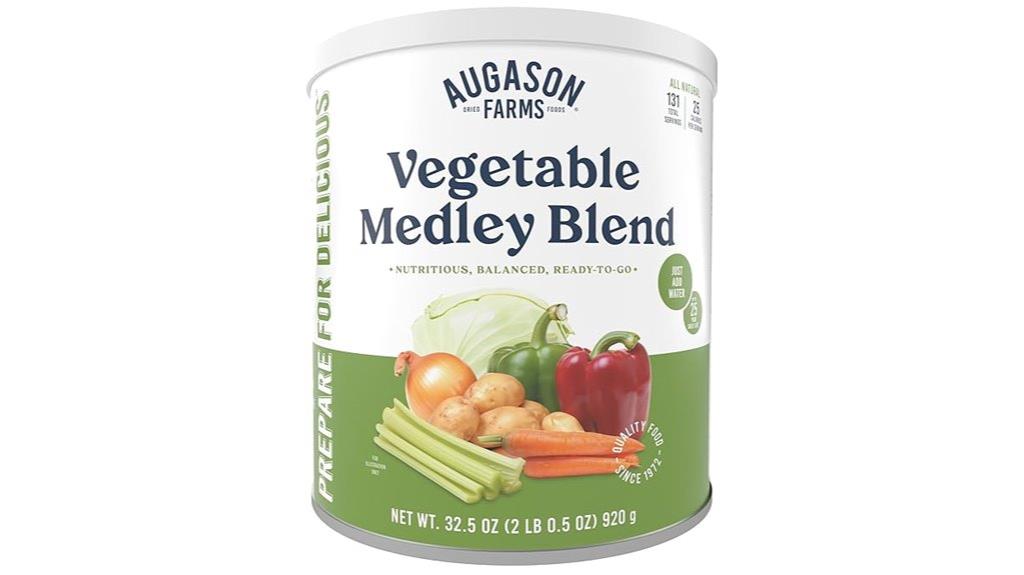 vegetable medley can servings