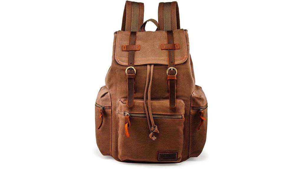 vintage canvas laptop backpack