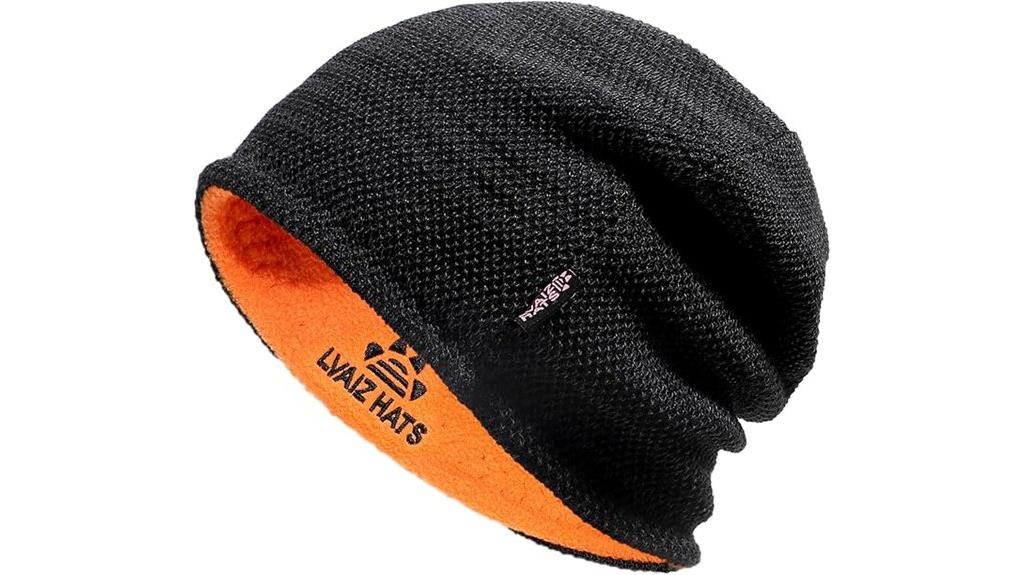warm fleece lined beanie
