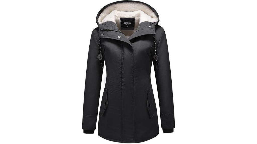 warm fleece lined parka