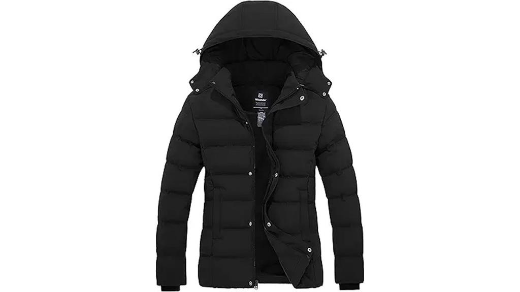 warm hooded winter jacket