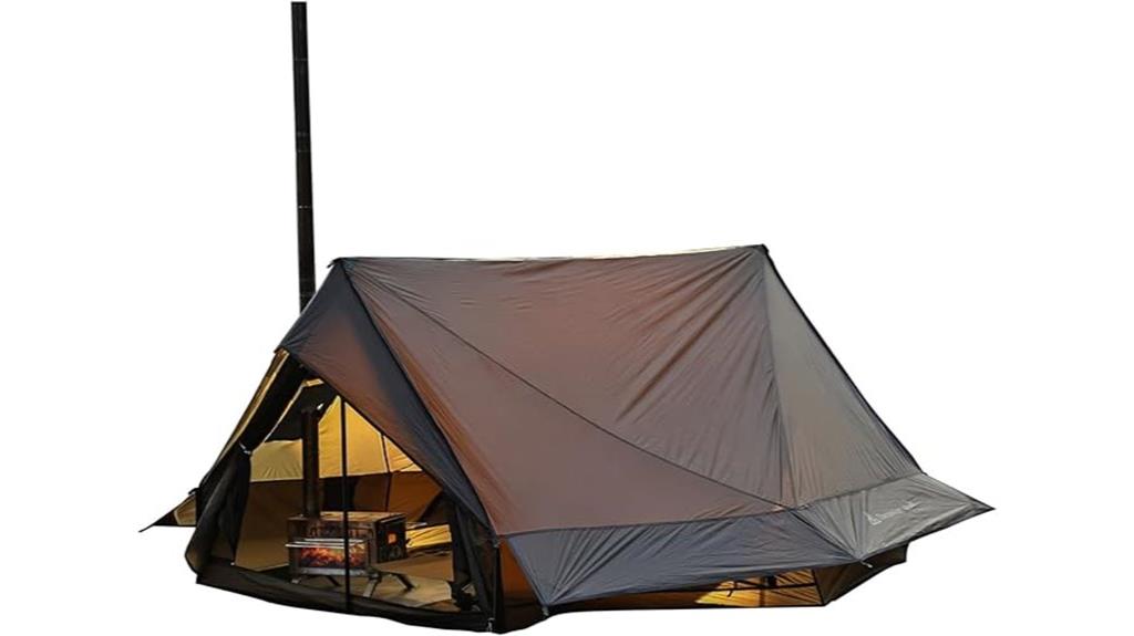 waterproof camping tent with stove