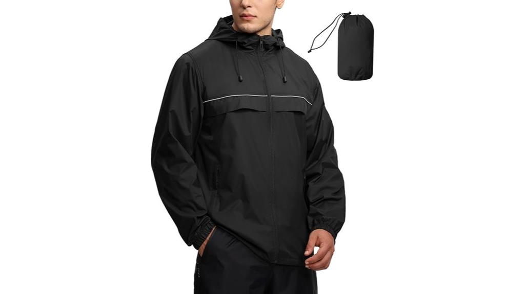 waterproof hooded rain jacket