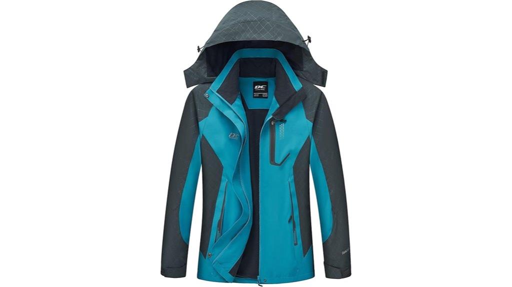 waterproof hooded rain jacket