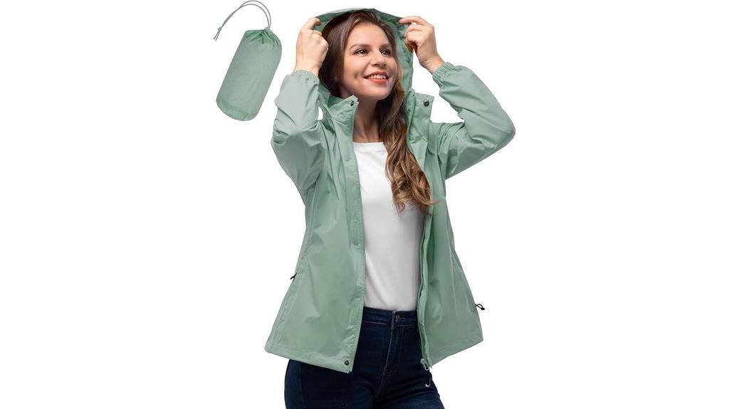 waterproof hooded rain jacket
