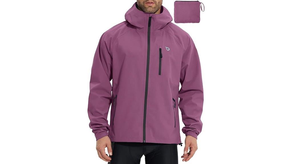 waterproof hooded rain jacket