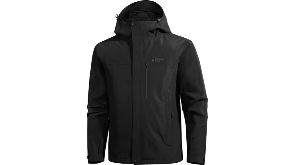 waterproof hooded rain jacket