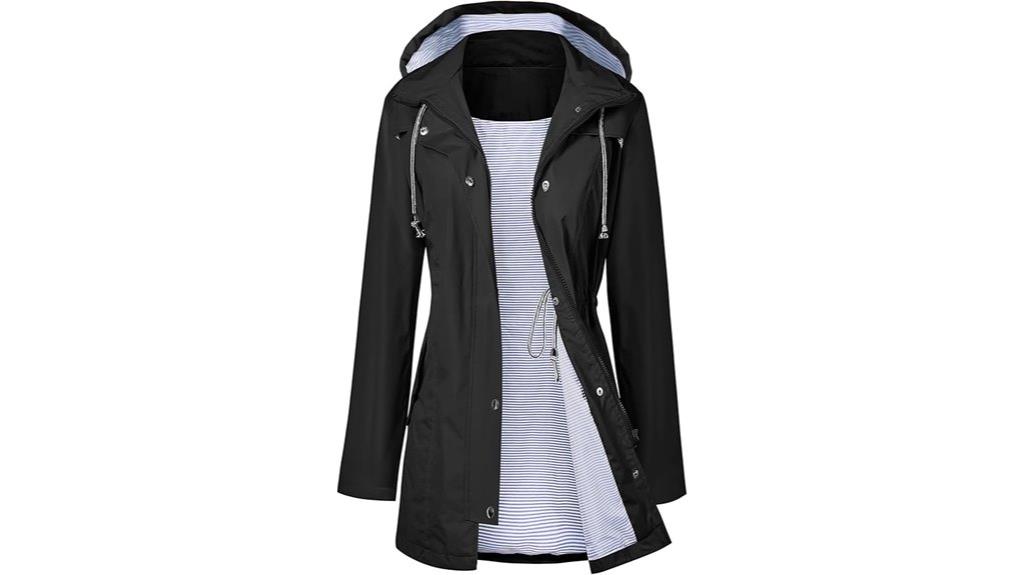 waterproof hooded trench coat