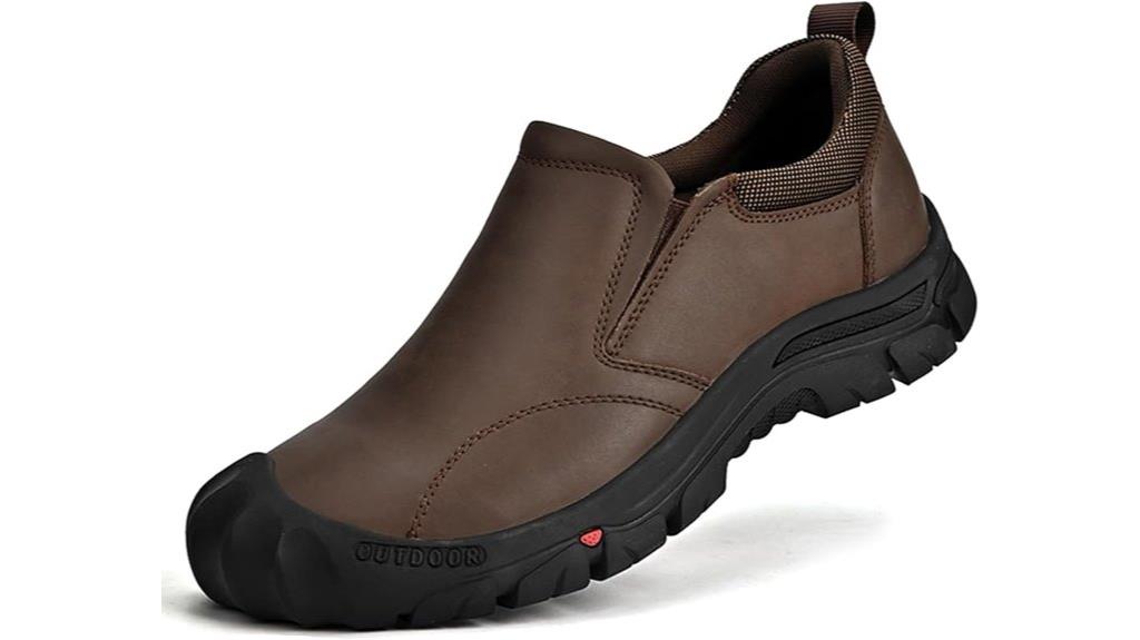 waterproof leather hiking loafers