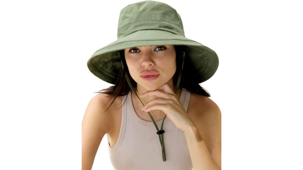 wide brim ponytail hat