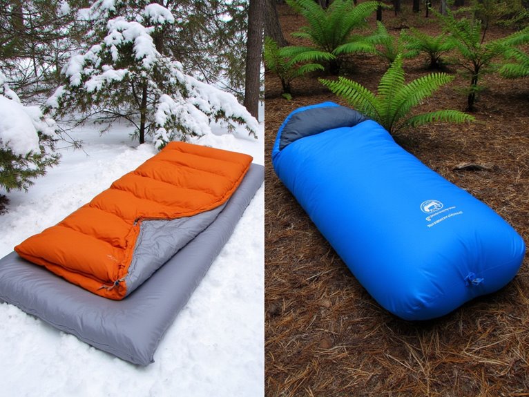 winter camping requires higher insulation