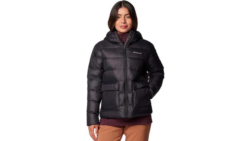 winter hooded down jacket