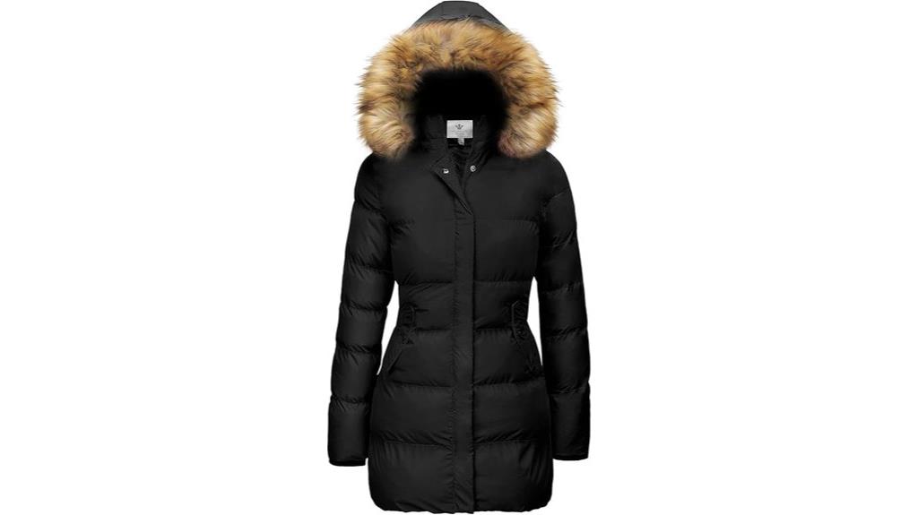 winter puffer coat hood
