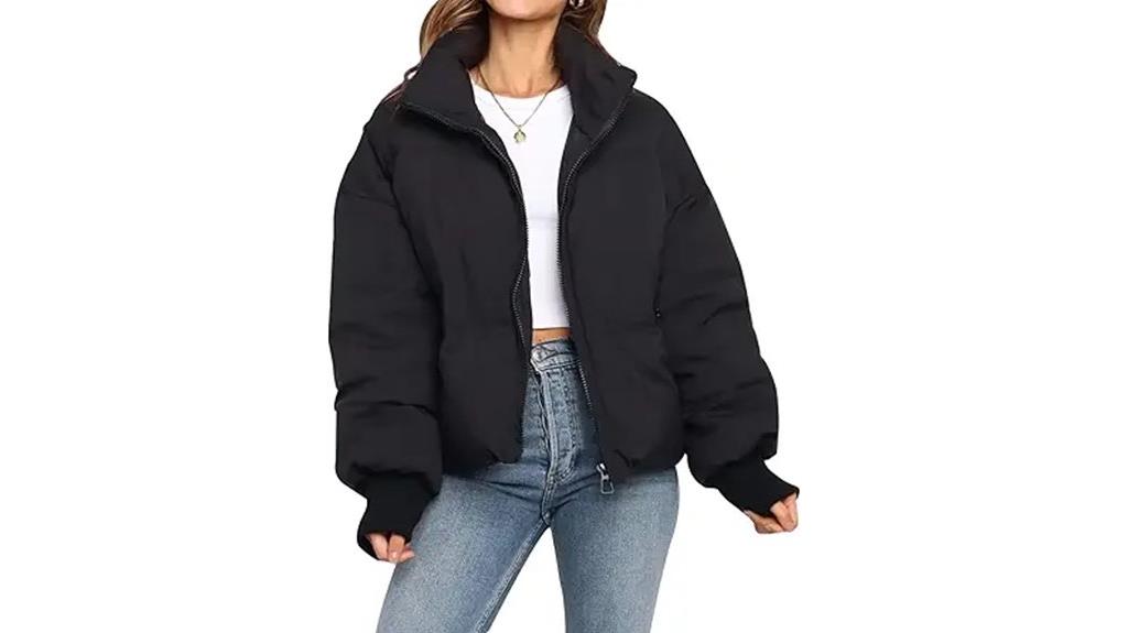 women s cropped winter jacket