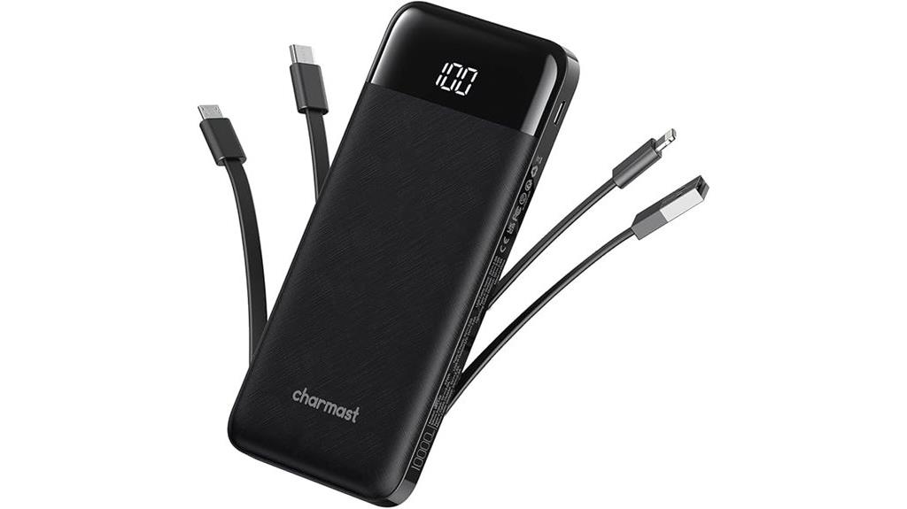 built in cable power bank