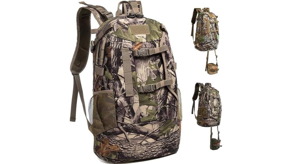 camo green hunting backpack system