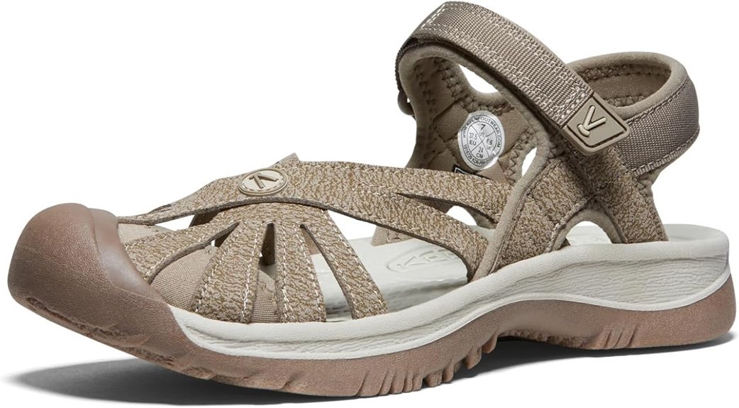 comfortable closed toe sandals