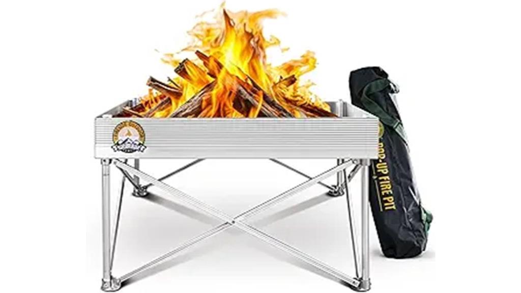 compact collapsible camping firepit