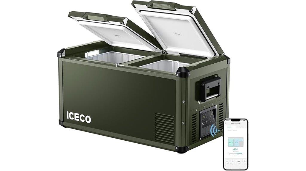 dual zone portable refrigerator freezer