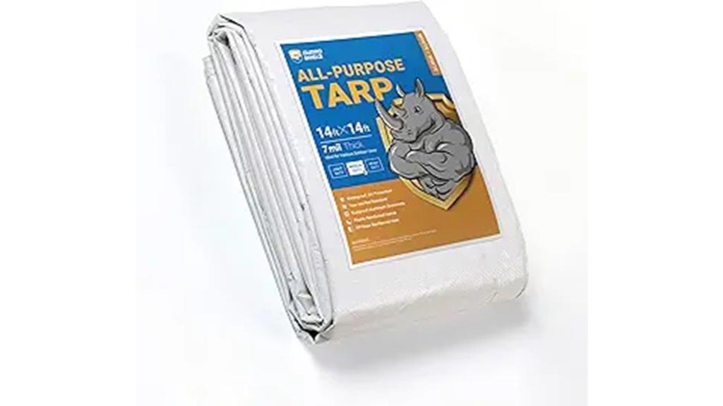 durable white poly tarp