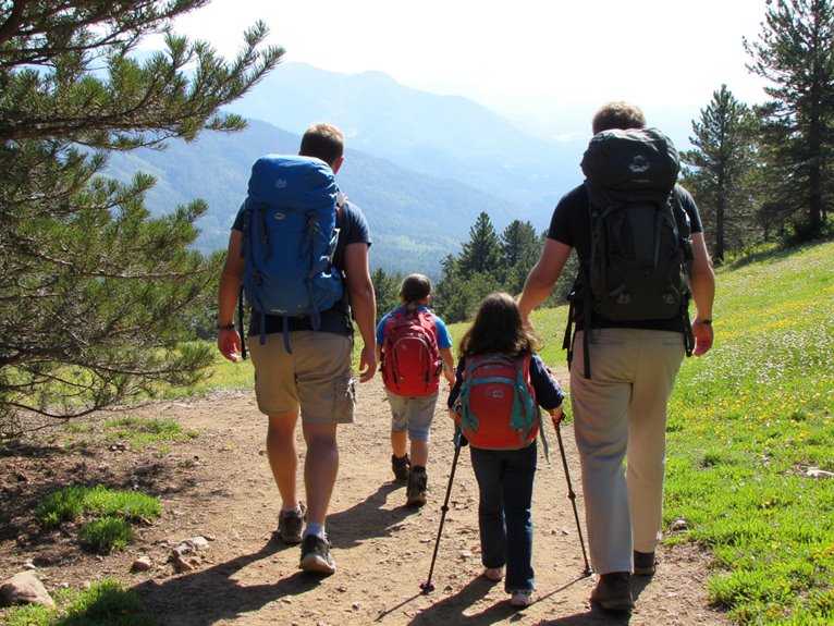 family hiking distance guidelines