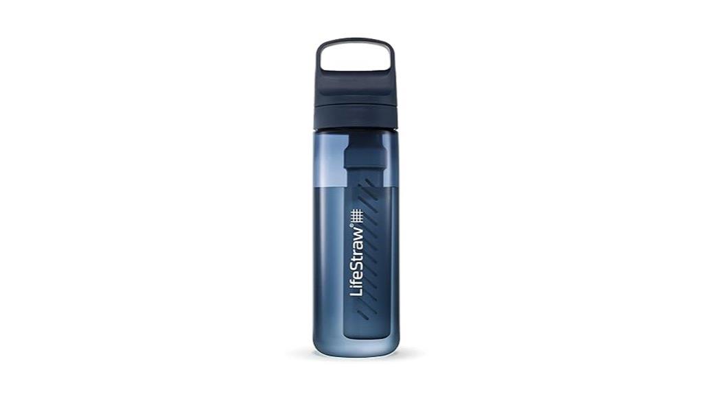 filtered water travel bottle