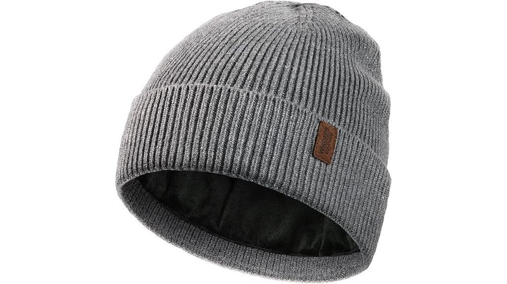 fleece lined knit hat