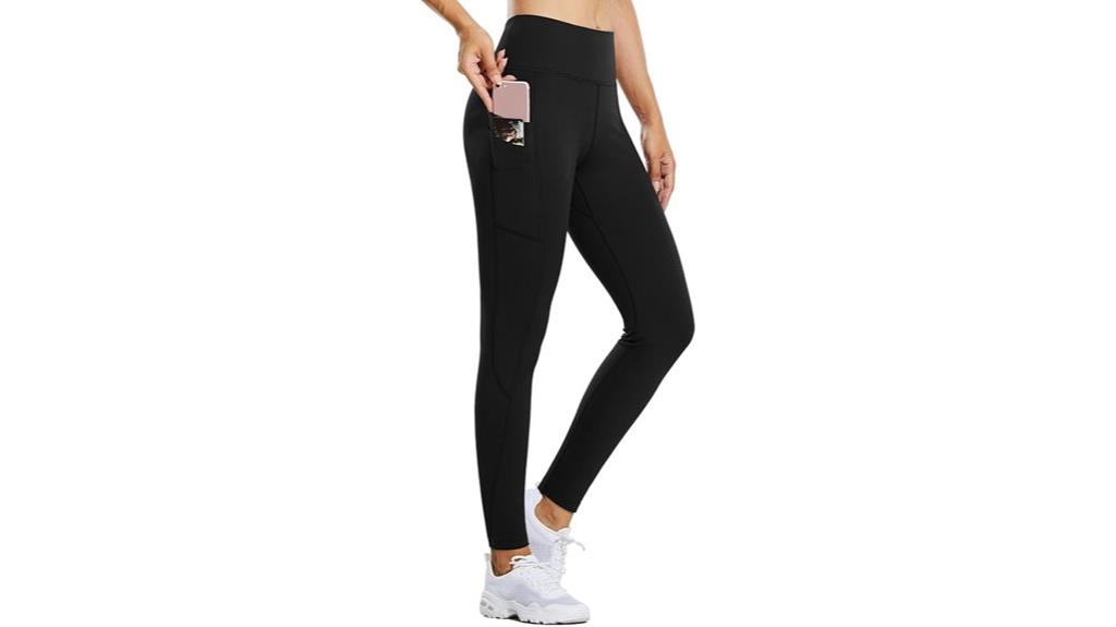 fleece lined leggings with pockets