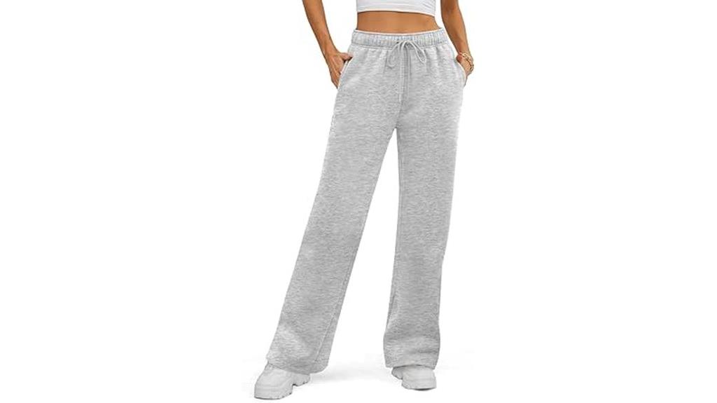 fleece lined wide pants