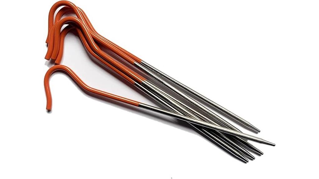 fluorescent orange titanium stakes