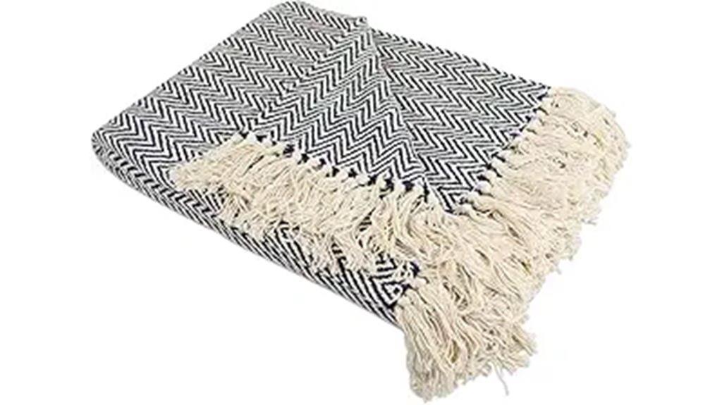 handloomed cotton throw blanket