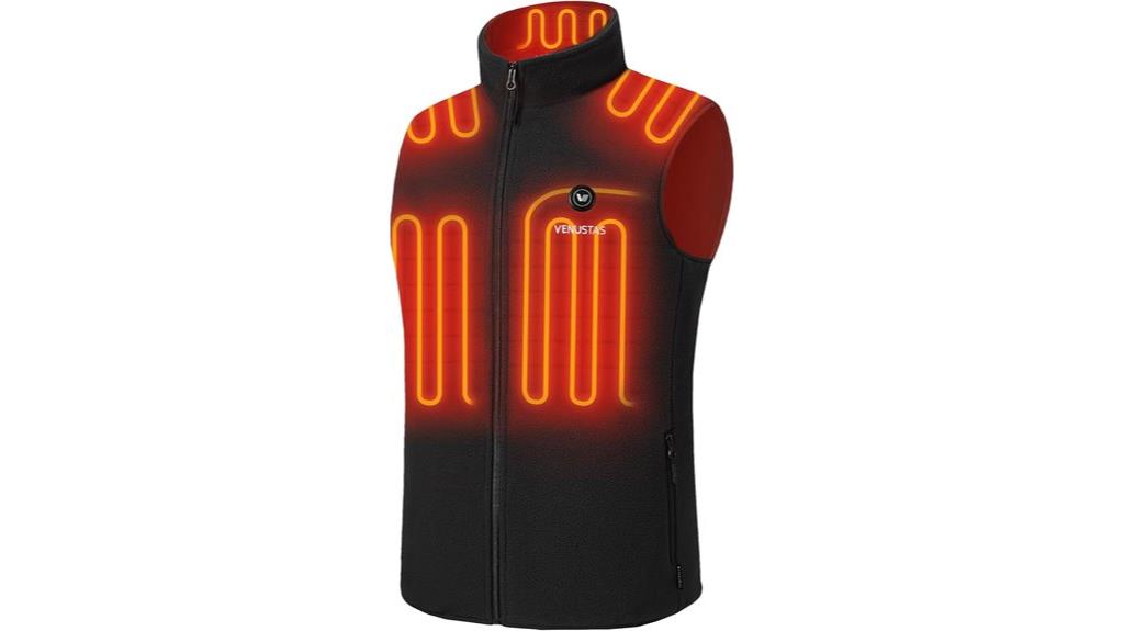 heated fleece vest for men