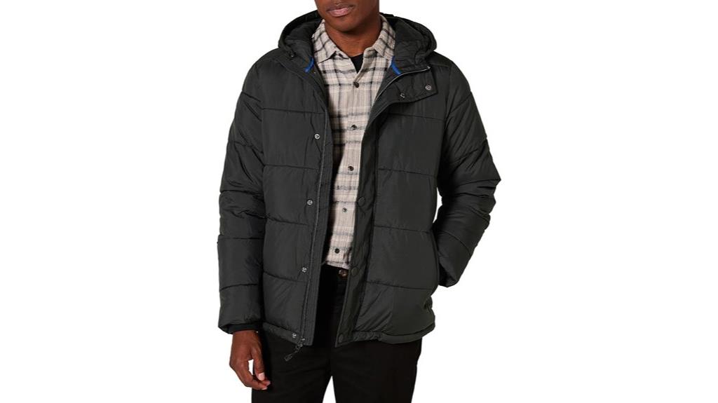 heavyweight hooded puffer coat
