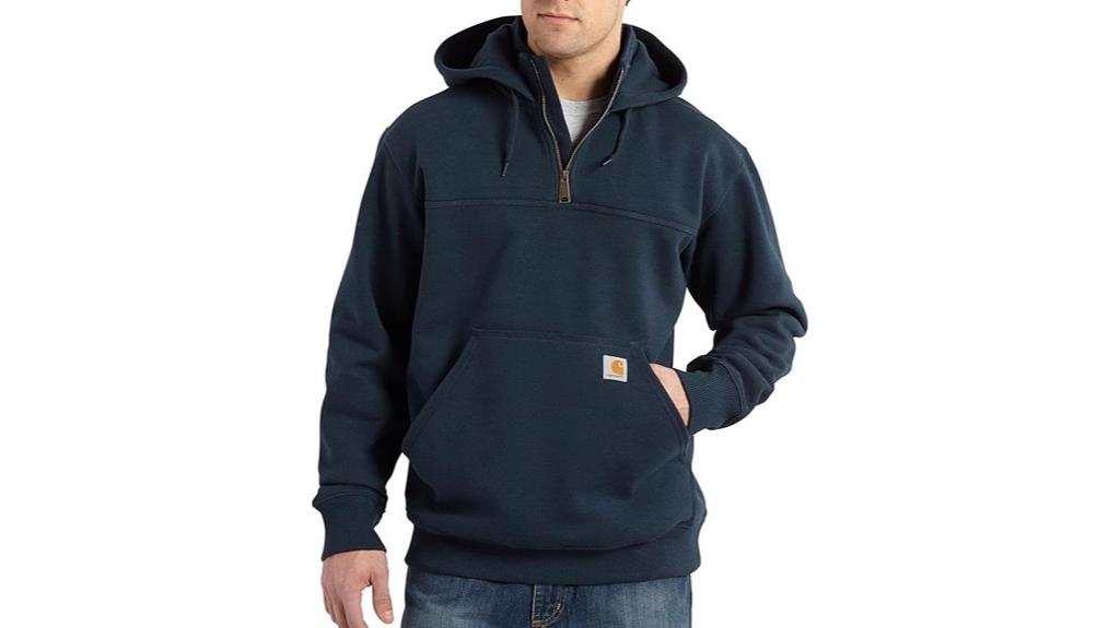 heavyweight waterproof sweatshirt quarter zip