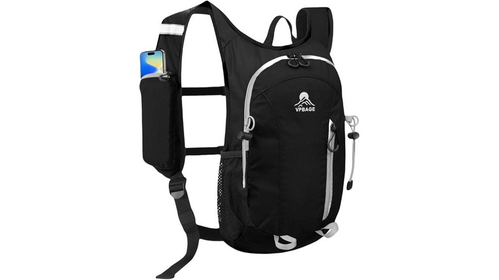 hiking backpack with phone holder
