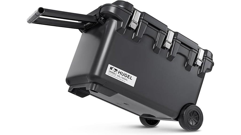 hugel 64 qt wheeled cooler