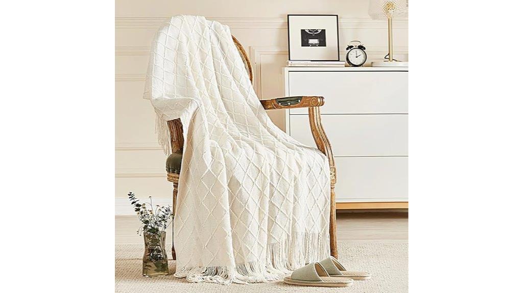 knitted throw blanket available